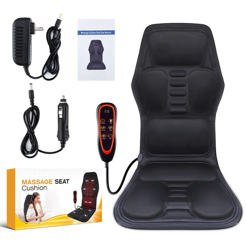 Electric Heating Full Body Massage for Car Chair Office Massager Lumbar Neck Pain Relief Powerful Motors Vibration Stimulating